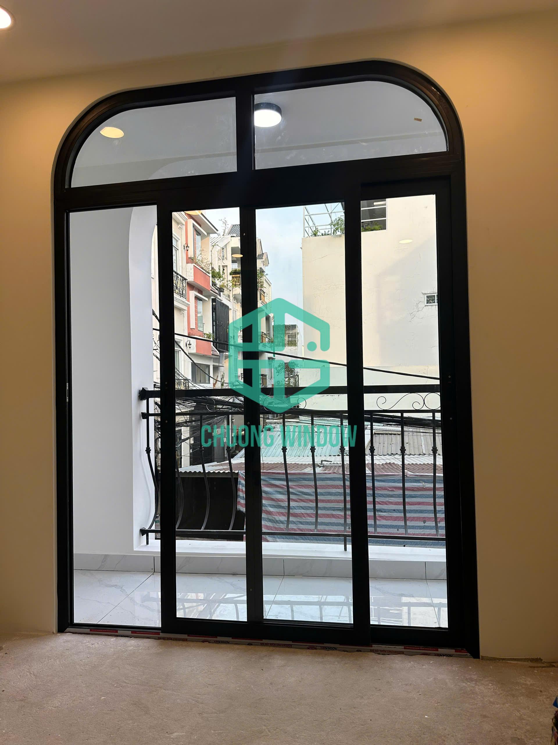 Cửa chính nhôm Xingfa dạng vòm