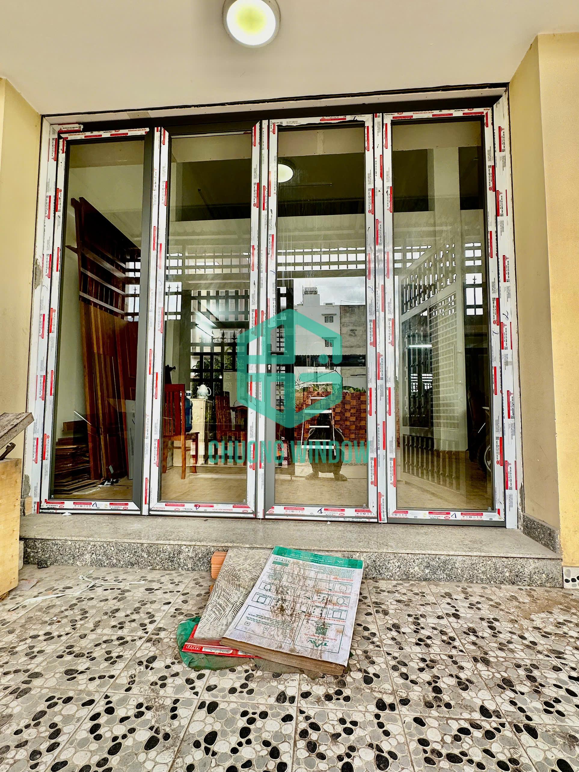 Cửa chính nhôm Xingfa hình chữ nhật 4 cánh